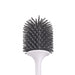 Ecoco Silicone Toilet Brush Soft Bristle Wall-Mounted Bathroom Toilet Brush Holder Set Clean Tool Durable Thermo Plastic Rubber