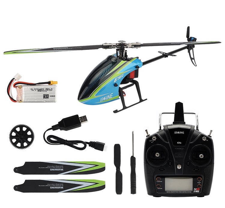 Eachine E160 V2 6CH - Dual Brushless 3D6G System Flybarless RC Helicopter BNF/RTF - Compatible with FUTABA S-FHSS for Hobbyists - Shopsta EU